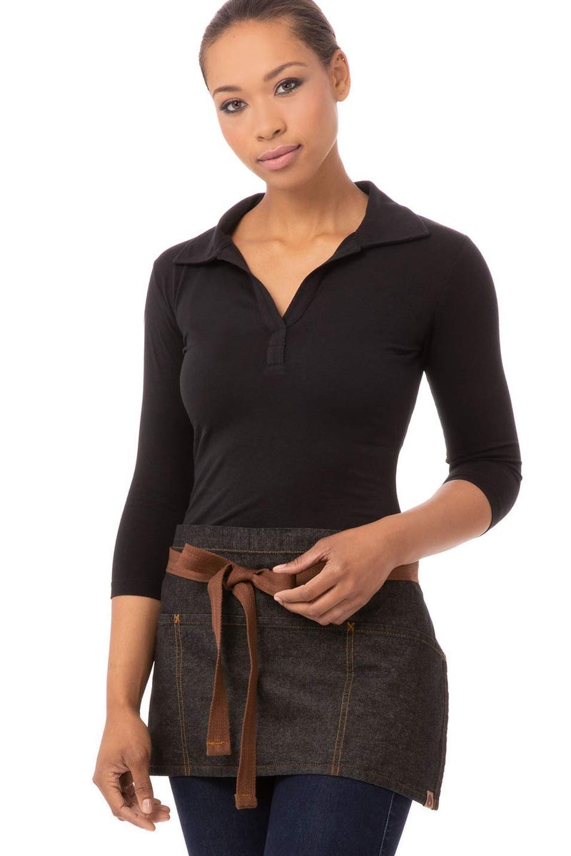 Chef Works Unisex Memphis Waitress Apron, Black, One Size - Image 1
